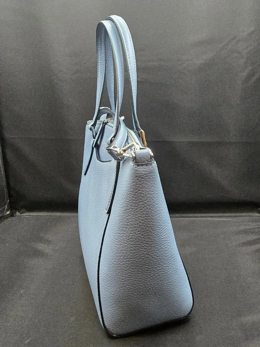 Kate Spade Monica Pebbled Leather Satchel WKR00240 Dusty Blue